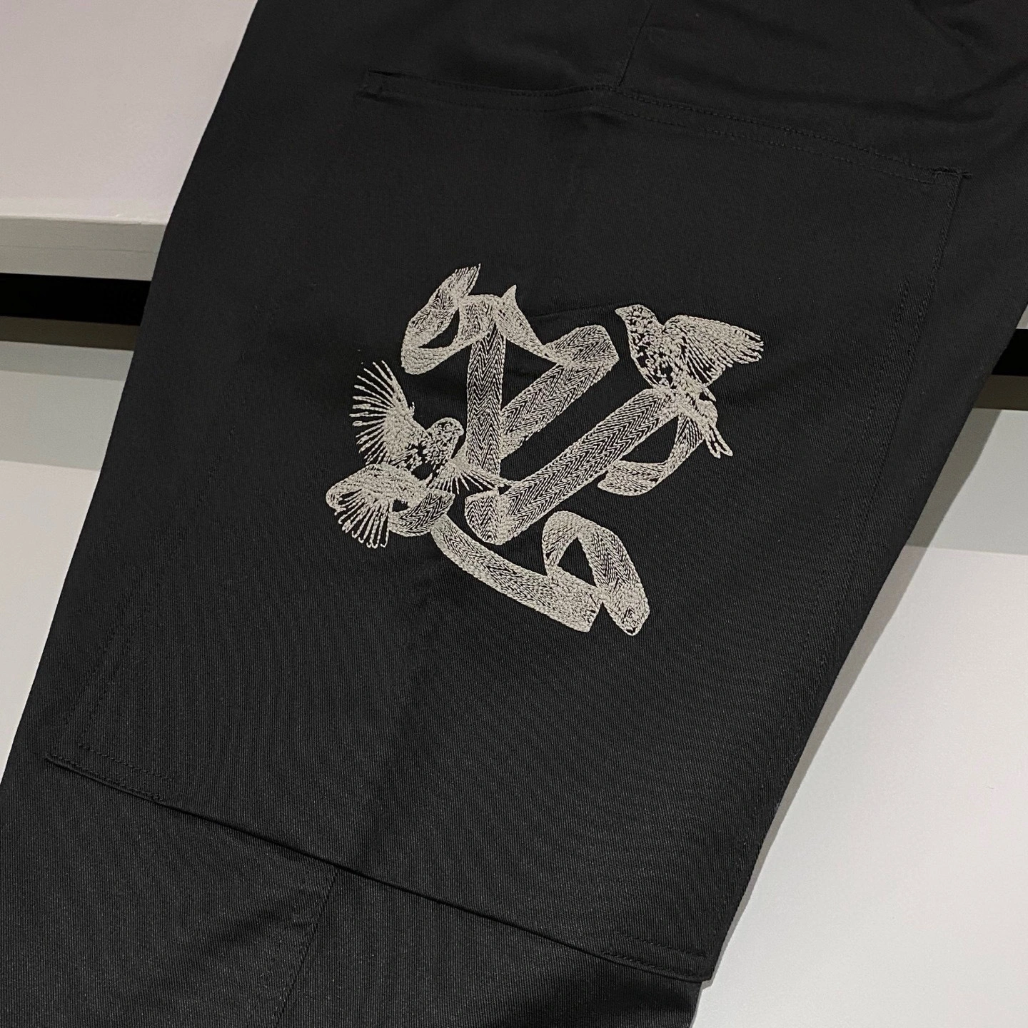 wg.luxury- 8V Birds embroidery item:E-F361D0309